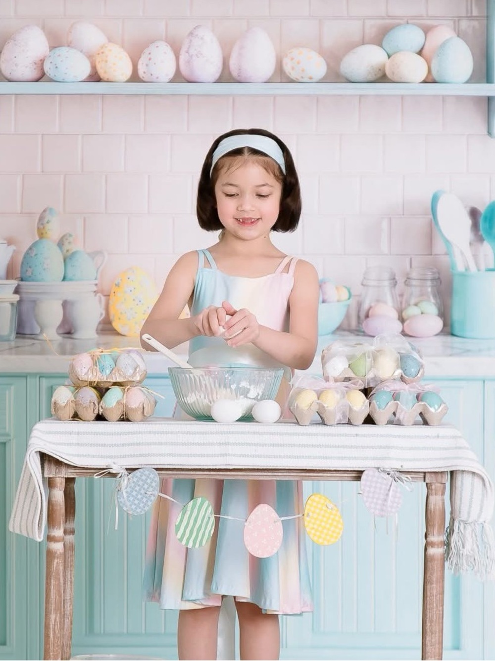 Girls Pastel rainbow dress
